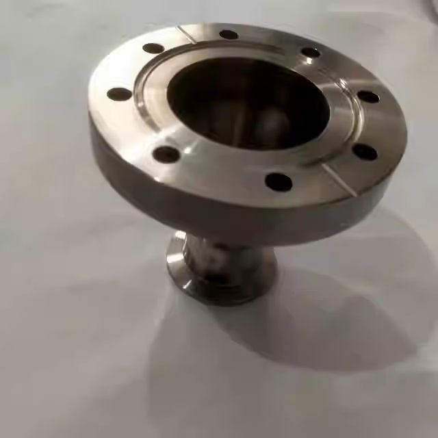 Ultra-high vacuum CF to KF adapter reducing adapter high-temperature baked blade vacuum flange connector
